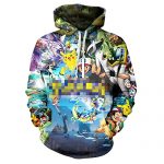 Pullover Sweatshirts Tops 3D Anime Hoodies with Pocket for Women Boys Teen Dim