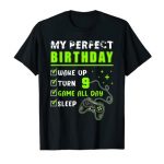 9 Year Old Gamer Boys Younger of us 9th Qualified Birthday Gaming T-Shirt