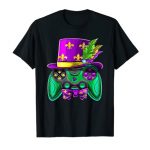 Mardi Gras Video Game Controller Jester Hat Costume Children T-Shirt
