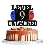 Jacob Stage 9 Unlocked Video Game Cake Topper-Video Game ninth Birthday Game On Birthday celebration Cake Provides-video game controller theme chuffed birthday event ornament (9)