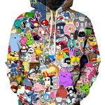 Azuki Unisex Vogue 3D Digital Printed pullover hoodies-Dimension S