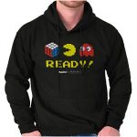 Ready Rubik’s Pacman Gamer Hoodie Sweatshirt Ladies Men Dark