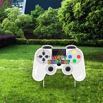Video Recreation Chuffed Birthday Yard Signal – Video Recreation Shape Lawn Indicators with Stakes for Boys and Girls – Particular Yard Decorations for a Colourful…