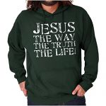 Jesus The Formula Truth Lifestyles Christian Hoodie Sweatshirt Females Men Forest Inexperienced