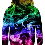 Boys Ladies Cold Sweatshirt 3D Brilliant Smoke Novelty Hoodies for Early life Trend Jumper Graphic Cold Pattern Hip Hop Hooded Pullover Jumpers for Teenagers 10-12T