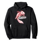 Axolotl Fish Taking half in Video Game White-Axolotl Lizard Gamers Pullover Hoodie