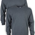 Gildan Males’s Ultra Cotton Prolonged Sleeve T-Shirt, Vogue G2400, Multipack, Darkish Heather (2-Pack), Medium