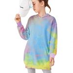Greatchy Tie Dye Hoodies for Children Long Sleeve Casual Heat Sweatshirts Pullover Tops with Pockets