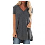 Womens Plunge Tops Light Purple Long Sleeve Shirt Extra Long Sleeve Tops for Ladies Plaid Flannel Jacket Ladies plad Jacket Womens Plunge Fashion Merry Merry…