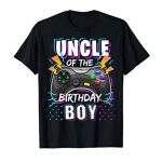 Uncle of the Birthday Boy Matching Video Sport Birthday Gift T-Shirt