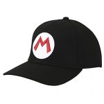 Extensive Mario Brothers Mario Embroidered Symbol Black Snapback Hat