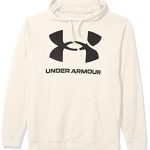 Under Armour Males’s Rival Fleece Colossal Mark Hoodie , Onyx White (112)/Dim , XX-Orderly