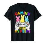 Bunny Video Sport Controller Easter Day Gamer Boys Ladies Mens T-Shirt
