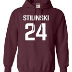 Wander All Out X-Edifying Maroon Adult Stilinski LaCrosse #24 Sweatshirt Hoodie