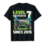 Level 7 Unlocked Pleasurable 2015 Video Game seventh Birthday T-Shirt