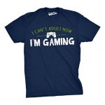 Mens I Cant Grownup Im Gaming Humorous Video Recreation T Shirt Sarcastic Frigid Gamer Shirt (Navy) – M