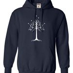 Drag All Out Medium Navy Blue Grownup Gondor Tree Sweatshirt Hoodie
