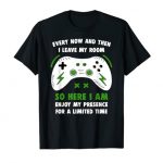 Silly Gamer Every Now And Then I Leave My Room Gaming T-Shirt