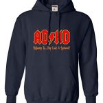 Bolt All Out X-Spacious Navy Blue Grownup ADHD Toll road To Whats up Test A Squirrel Funny Song Sweatshirt Hoodie
