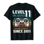 Level 11 Unlocked Righteous 2011 Video Game 11th Birthday T-Shirt