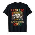 Level 12 Unlocked Awesome 2010 Video Sport 12th Birthday Reward T-Shirt