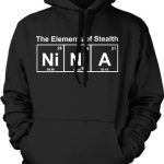 Ninja Facet Sweater Humorous Science Warrior Novelty Mens Graphic Nerdy Hoodie (Heather Dim) – XXL