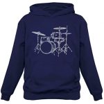 TeeStars – Gift for Drummer – Chilly Drums Invent Printed Hoodie Ravishing Blue