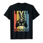 Stage 35 Unlocked Shirt Comic Video Gamer 35Th Birthday Gift T-Shirt