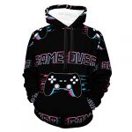 DOUBLE WINGS Shining Sport over Gamer Gaming Hoodie 3D Print Hoodie Casual Silly Chilly climate Hooded Sweatshirt Casual Pullover Sweatshirt with Pocket, L