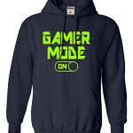 Mosey All Out Medium Navy Blue Adult Gaming Mode On Amusing Gamer Sweatshirt Hoodie