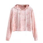 Ladies folk Shirt,IEason Womens Lengthy Sleeve Hoodie Sweatshirt Jumper Hooded Pullover Tops Velvet Shirt (L, Crimson)