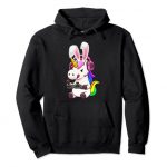 Comfortable Easter Bunny Unicorn Egg Gaming Boys Girls Formative years Gamer Pullover Hoodie