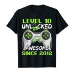 10 Years Feeble Shirt Gamer Boy Birthday 10 Level Unlocked 2012 T-Shirt