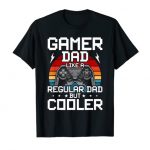 Gamer Dad Care for a Fashioned Dad Video Gamer Gaming T-Shirt