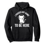 I Paused My Game To Be Here Cat Droll Video Game for Avid gamers Pullover Hoodie
