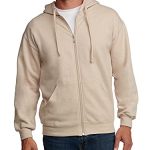 Fruit of the Loom Males’s Eversoft Fleece Sweatshirts & Hoodies, Elephantine Zip-Khaki Heather, X-Tall