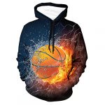 Boys Girls 3D Graphic Hoodie Pullover, Novelty Unisex Hooded Sweatshirt with Pocket, Wintry Lengthy Sleeve Hoodies for Childhood 6-16 365 days ( Basketball )