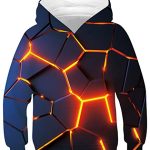 3D Hoodies for Boys Novelty Navy Blue Pullover Sweater Dimension 8 9 10 11 12 Children Relaxing Gentle Gentle-weight College Hoodys Sweatshirts Expansive Girls Fissure…