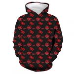 Youth 3D Print Hoodie Sweatshirt Pullover Video Sport Boys and Girls CWC Gamer Flame Drawstring Chad Wild Clay Novelty Hoodies Crimson
