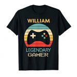 William Name Present – Personalized Legendary Gamer T-Shirt