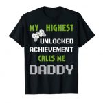 Mens Nerdy Silly Fathers Day Shirt Gamer Dad Video Gaming T-Shirt