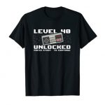 Level 40 Unlocked 1982 – 40 Years Extinct Gamer Fortieth Birthday T-Shirt