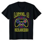 Younger of us 8 Year Used eighth Video Gamer Gaming Birthday Birthday celebration Boys Girls T-Shirt
