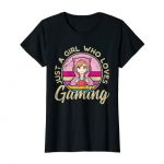Dazzling a Girl who loves Gaming Asserting Anime Outfit Gamer Nerds T-Shirt