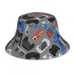 Kuilepa Video Game Bucket Hat for Girls Males Packable Slouch Sea chase Solar Hat Out of doors Rave Tools Reflective Fisherman Cap