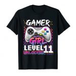 Level 11 Unlocked Video Game 11th Birthday Gamer T-Shirt