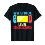 Support to College Video Gamer third Grade Level Unlocked Boys Kid T-Shirt