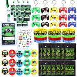 Empire Birthday party Provide 136 Pcs Video Game Birthday party Favors for Childhood, Gaming Birthday party Favors – 15 space of VIP Pass Holder Keychain…