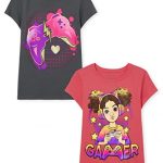 The Formative years’s Situation ladies The Formative years’s Situation Short Sleeve Graphic T- 2-pack T Shirt, Gamer/Controller, XX-Spacious US
