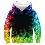 3D Hoodies for Boys Novelty Colorful Smoke Lightweigt Hooded Pullover Sweatshirt with Pockets Causal Long Sleeve Pullover for six 7 8 Years Teenagers
